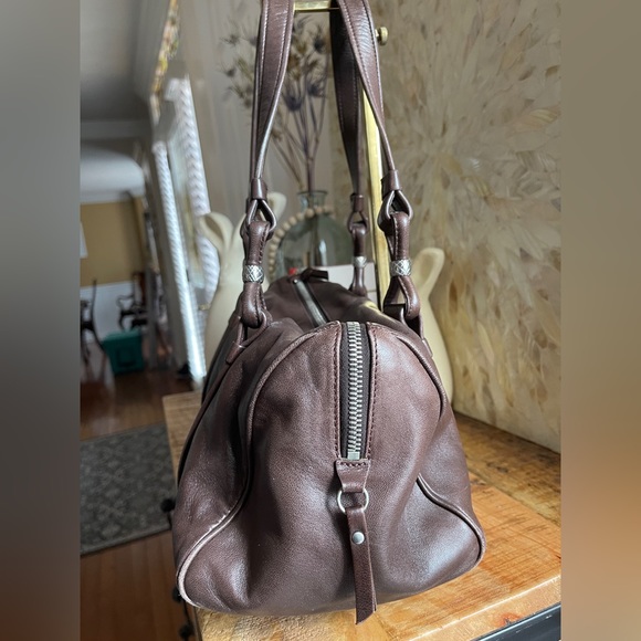 BOTTEGA VENETA Brown Leather Mini Boston Bag - Picture 4 of 10